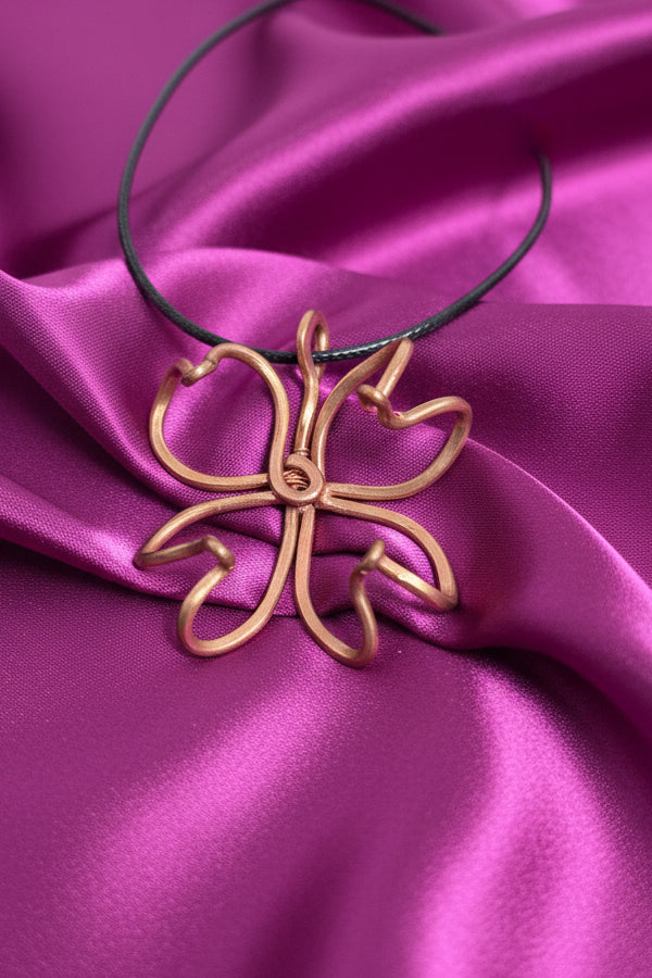 Copper Flower Pendant